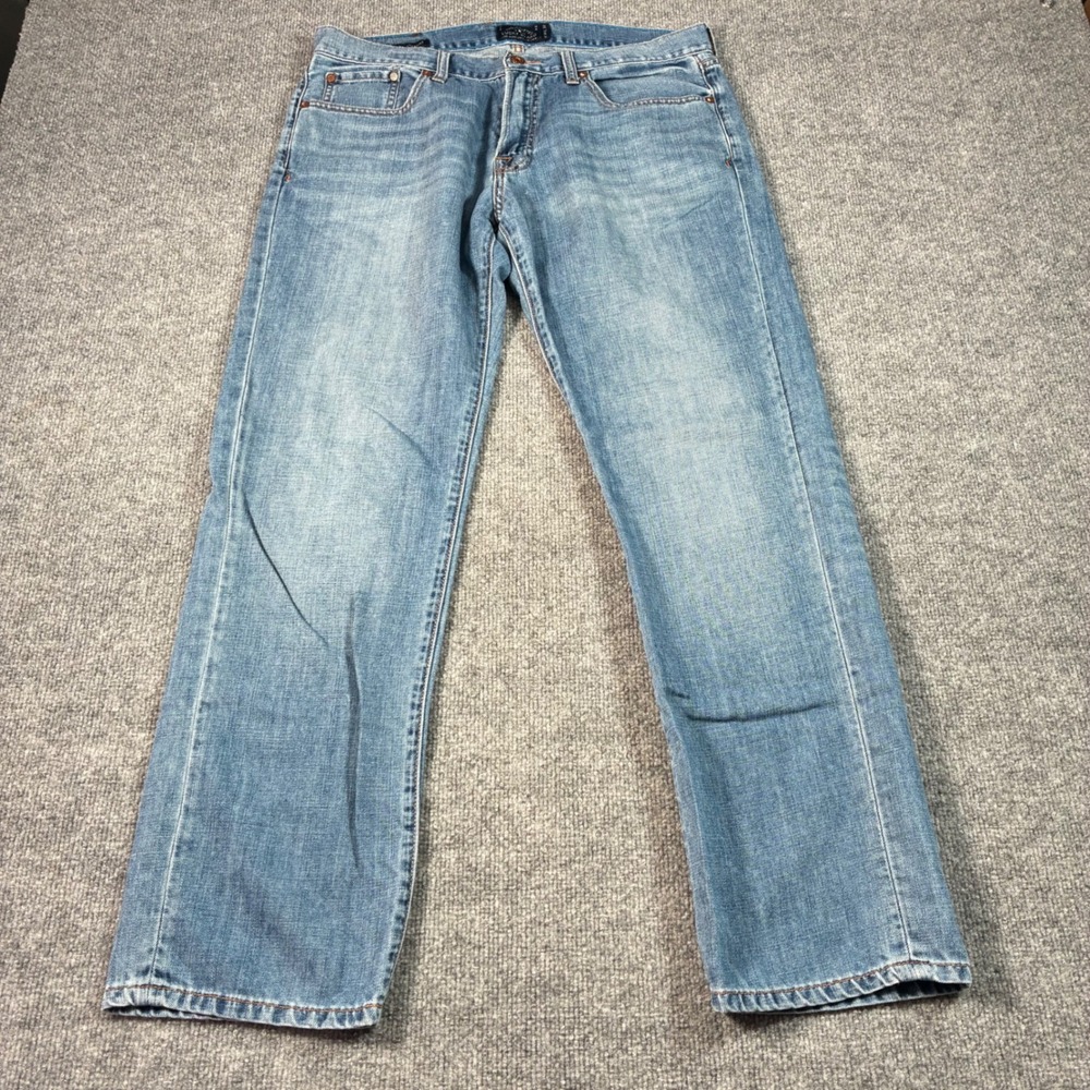 Lucky Brand 221 Original Straight Jeans Mens 34x32 Blue Medium Wash Denim